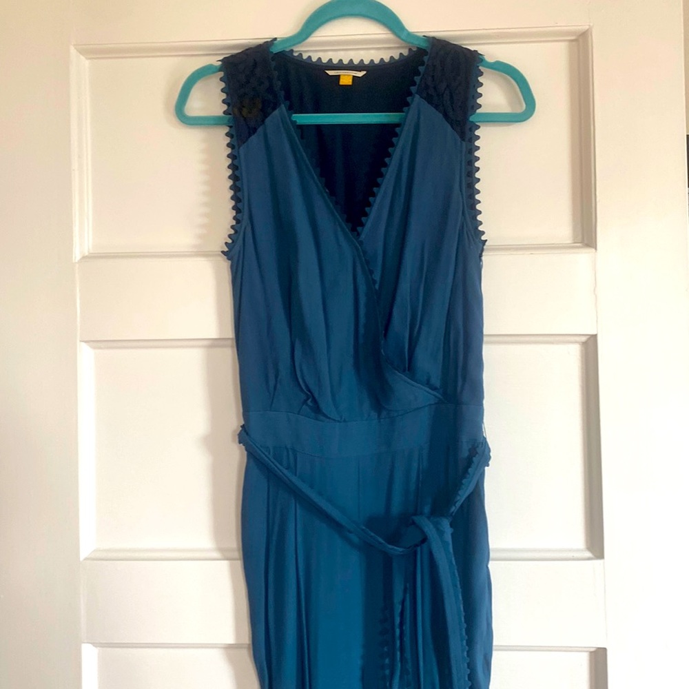 Anthropologie Leifsdottir navy lace jumpsuit size 6
